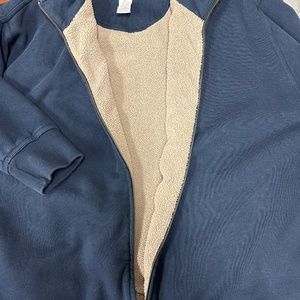 LL Bean full zip  Katahdin Iron Works sherpa lined jacket